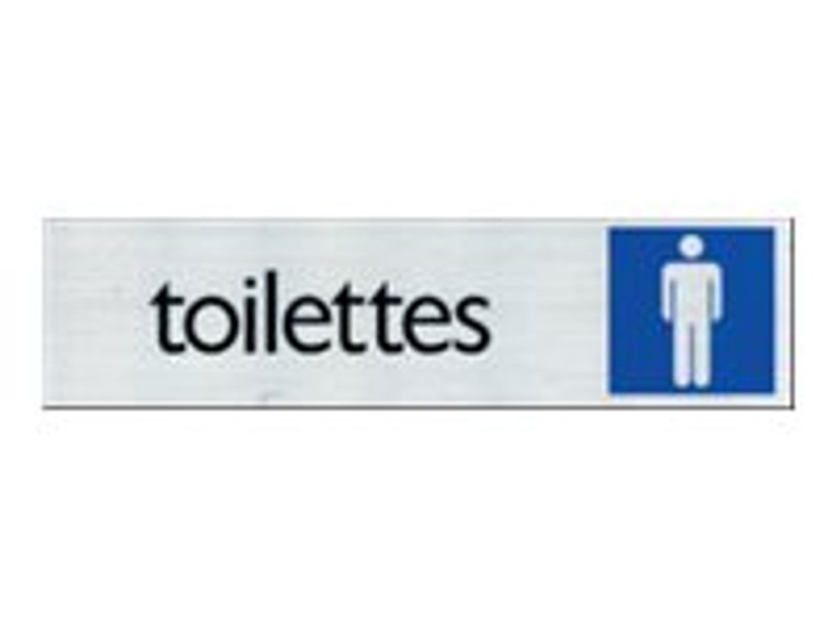 Plaque de porte adhésive PICKUP Toilettes handicapés