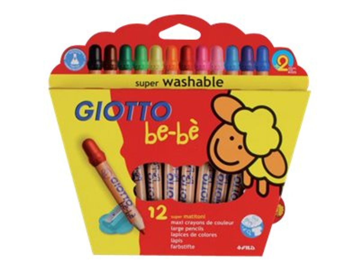 Gibot Crayon de Couleurs Enfant, Crayon Bebe 12 Mois, Crayon Cire