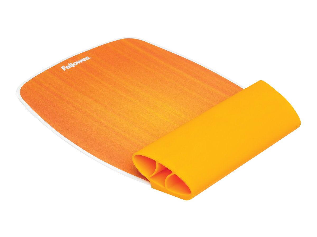 Fellowes - Tapis de souris en silicone avec repose-poignet - orange