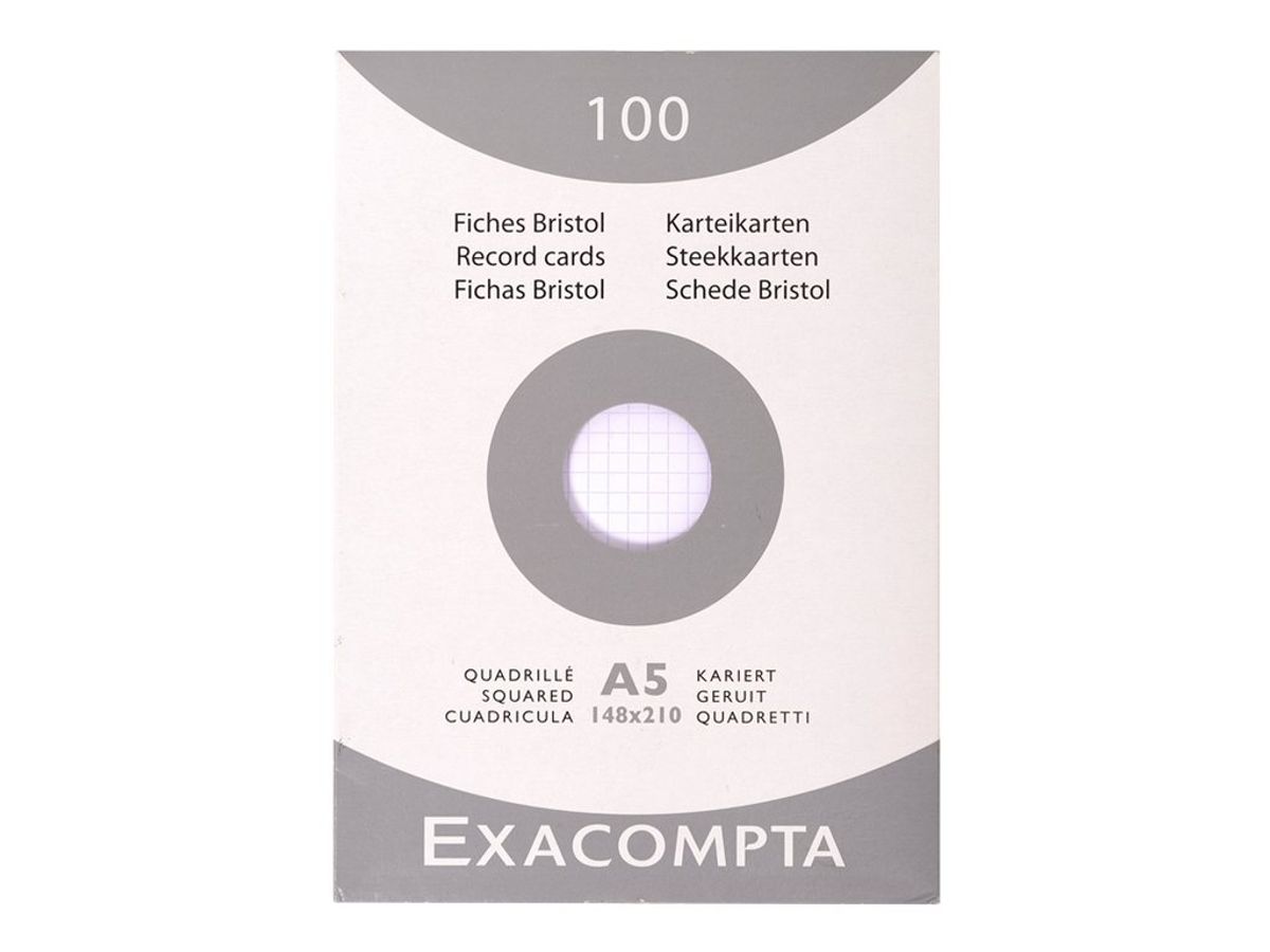 EXACOMPTA Fiches bristol, A5, ligné, vert - Achat/Vente EXACOMPTA 8701827