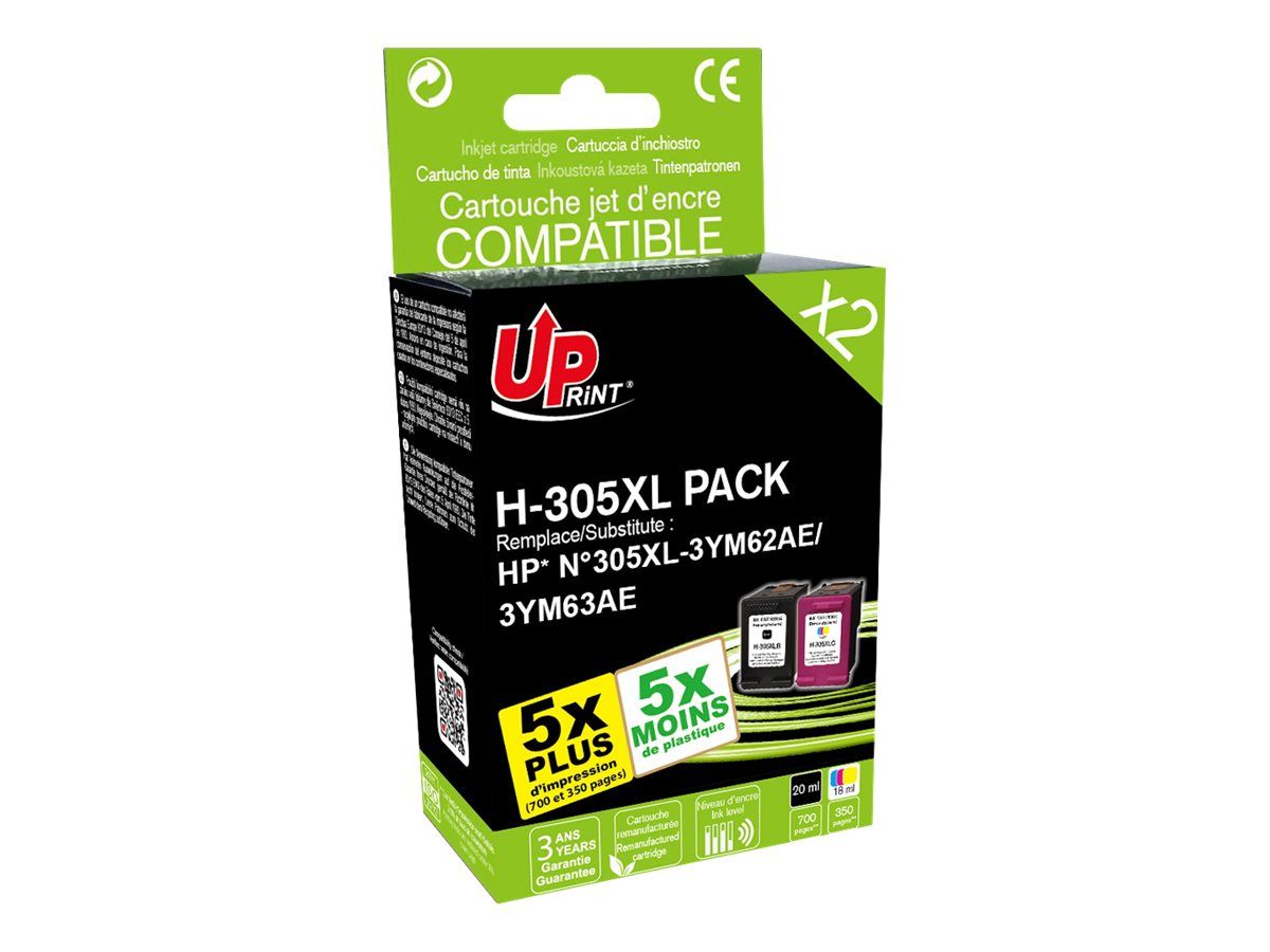 Cartouches d'encre - Pack cartouches rechargées HP 305XL / Noir et Couleur  - Consommables HP CANON BROTHER