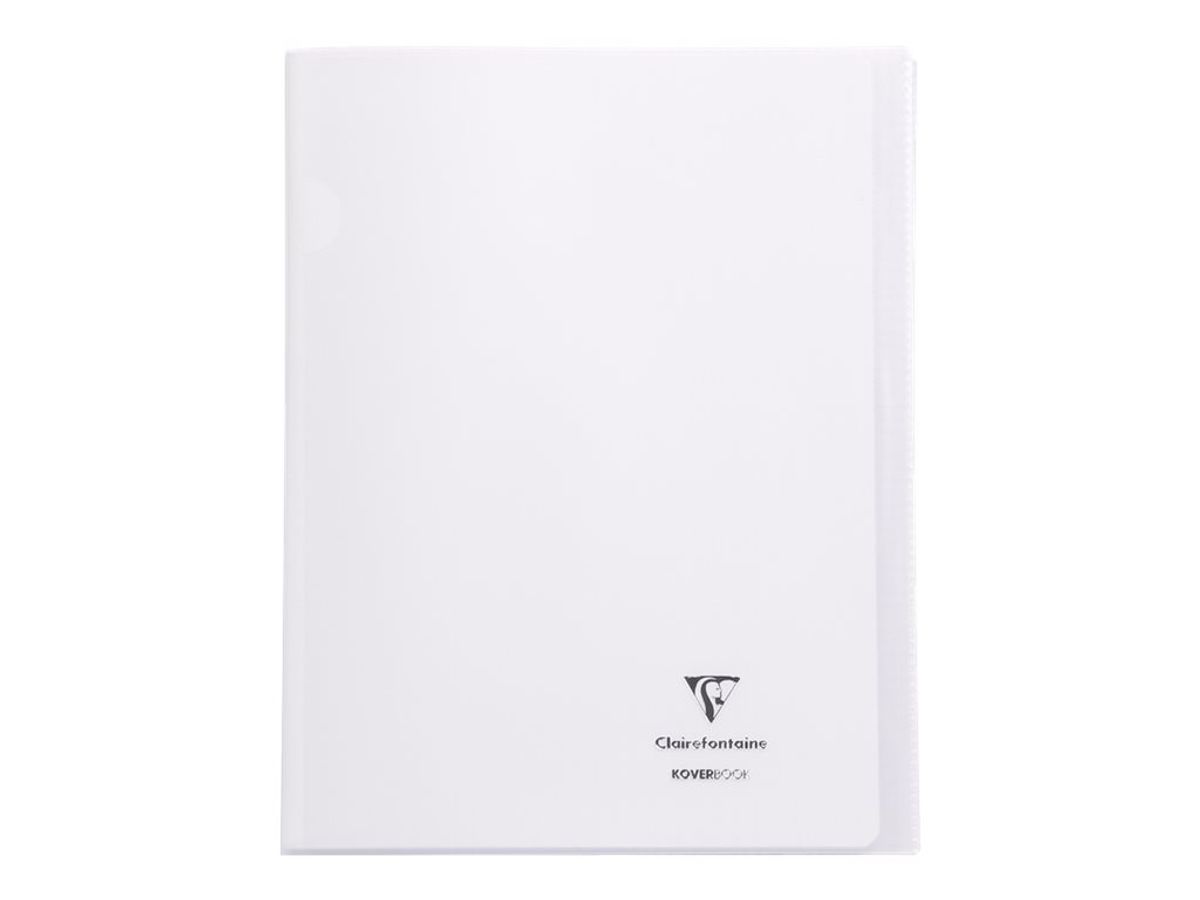 Clairefontaine Koverbook - Cahier polypro 24 x 32 cm - 48 pages - grands  carreaux (Seyes) - transparent