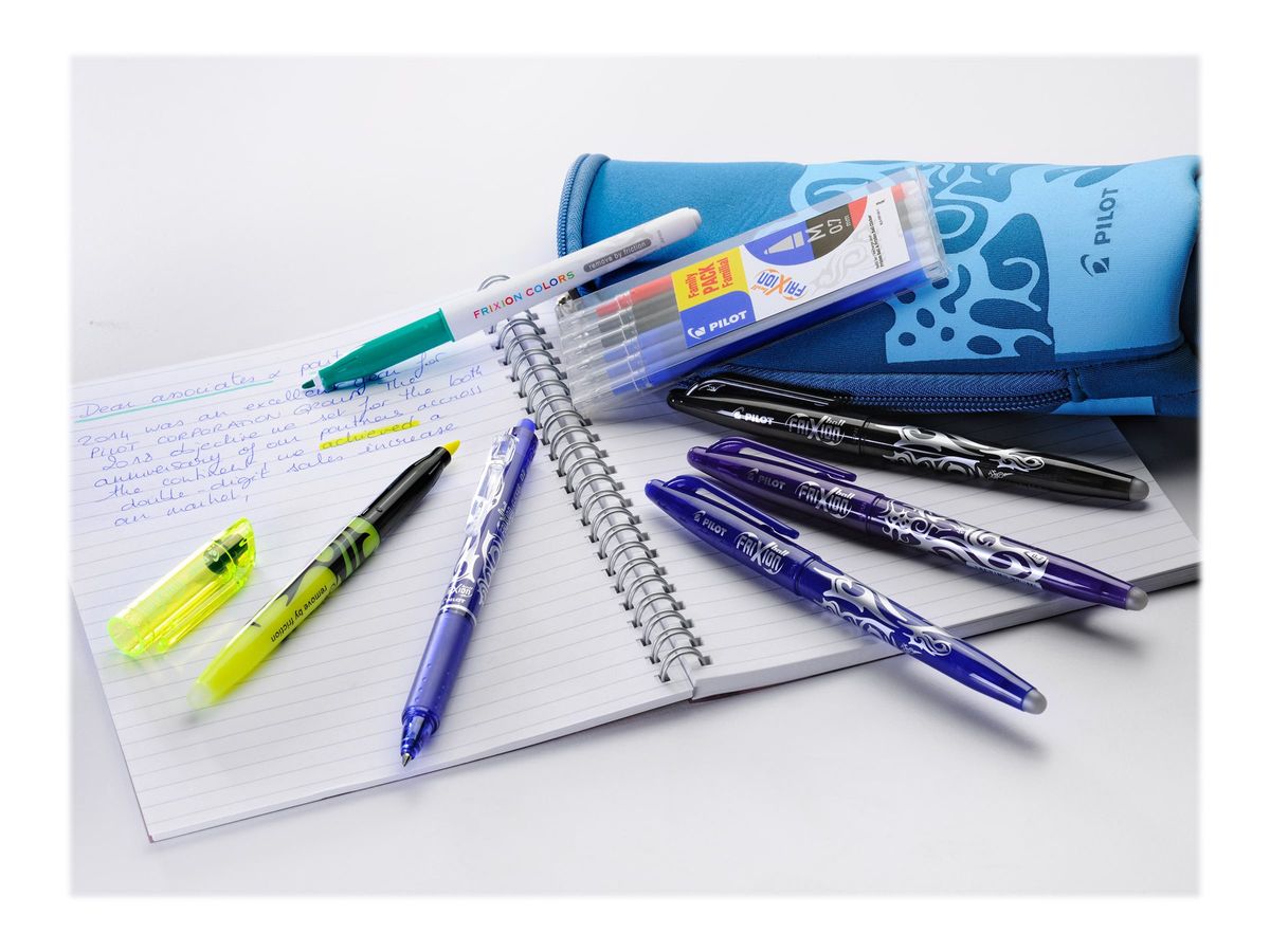 Pack stylo 4 couleurs effaçable et rechargeable + cartouches fantaisie -  Cultura - Stylos Effaçables - Stylos