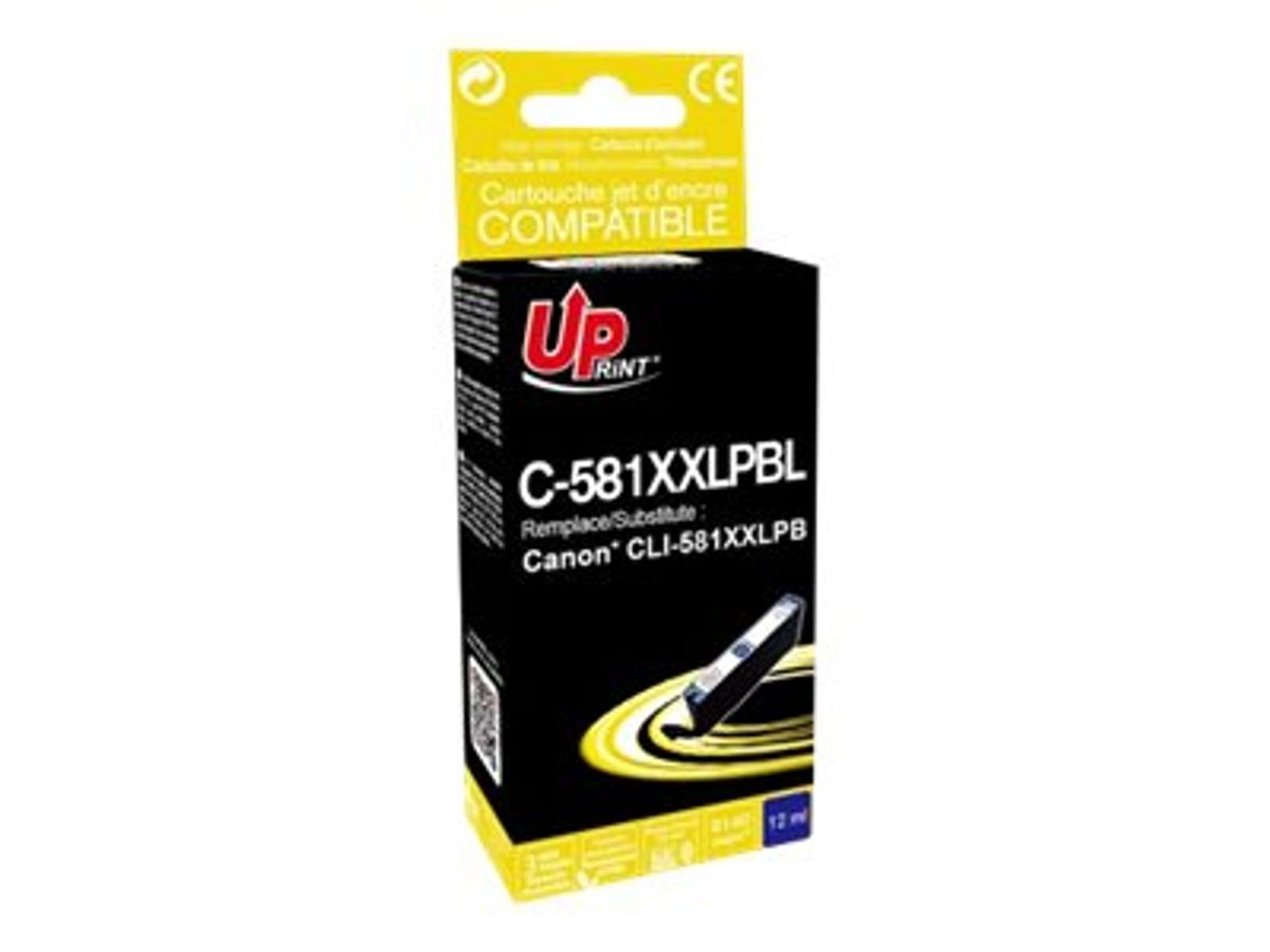 ✓ Cartouche encre UPrint compatible CANON CLI-581PB XXL photo bleu couleur  Autre en stock - 123CONSOMMABLES