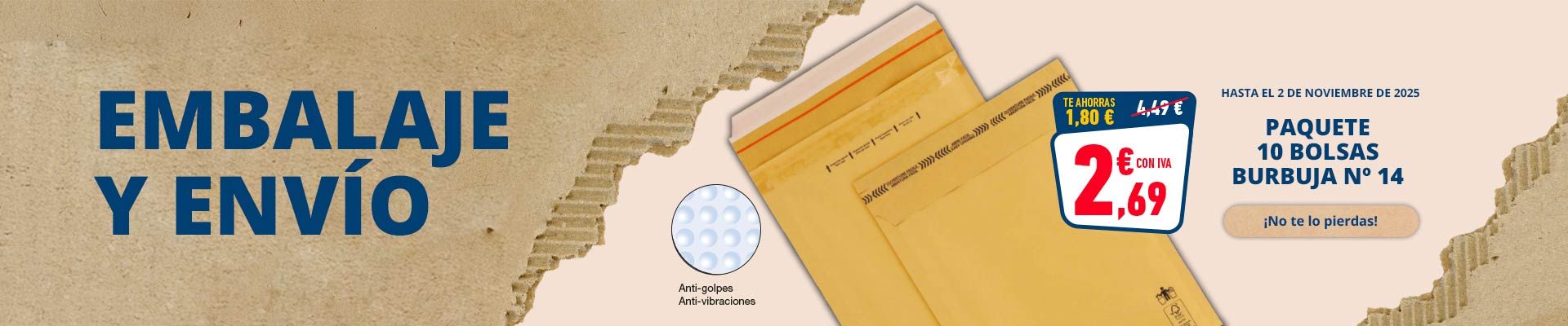 FOLLETO EMBALAJE - BOLSA BURBUJA