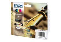 Epson 16 Stylo plume - Pack de 4 - noir, cyan, magenta, jaune - cartouche d