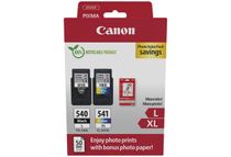 Canon PG-540L/CL-541XL Photo Value Pack - 2 - hoog rendement - zwart, kleur (cyaan, magenta, geel) - origineel - glanzend - inktreservoir / papierpakket