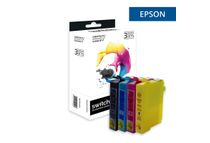 SWITCH - Paquete de 4 - negro, amarillo, cián, magenta - compatible - refabricado - cartucho de tinta - para Epson Expression Home XP-212, 215, 225, 312, 315, 322, 325, 412, 415, 422, 425