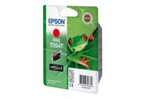 Epson T0547 - 13 ml - rood - origineel - blister - inktcartridge - voor Stylus Photo R1800, R800