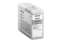 Epson T8507 - 80 ml - lichtzwart - origineel - inktcartridge - voor SureColor P800, P800 Designer Edition, SC-P800