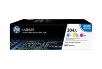 HP 304A - Pack de 3 - cyan, magenta, jaune - cartouche laser d