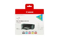 Canon PGI-72 - Pack de 5 - noir mat, cyan magenta, jaune, rouge - cartouche d
