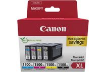 Canon PGI-1500XL C/M/Y/BK Multipack - Hoog rendement - zwart, geel, cyaan, magenta - origineel - inkttank - voor MAXIFY MB2050, MB2150, MB2155, MB2350, MB2750, MB2755