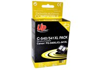 Cartouche compatible Canon PG-540XL/CL-541XL - pack de 2 - noir, cyan, magenta, jaune - Uprint
