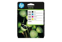 HP 364 - 4 - zwart, geel, cyaan, magenta - origineel - inktcartridge - voor Deskjet 35XX; Photosmart 55XX, 55XX B111, 65XX, 65XX B211, 7510 C311, B110, Wireless B110