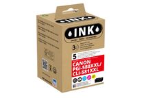 Cartouche compatible Canon CLI-581XXL/PGI-580XXL - pack de 5 - noir, noir photo, cyan, magenta, jaune - ink