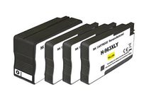 UPrint H-963XL PACK - 4 - zwart, geel, cyaan, magenta - compatibel - gereviseerd - inktcartridge (alternatief voor: HP 3YP35AE)