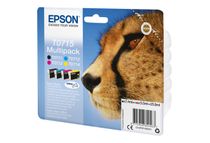 Epson T0715 Multipack - 4 - zwart, geel, cyaan, magenta - origineel - inktcartridge
