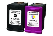 UPrint H-304XL PACK - 2 - zwart, kleur (cyaan, magenta, geel) - compatible - gereviseerd - inktcartridge (alternatief voor: HP 304XL)