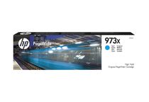 HP 973X - Hoog rendement - cyaan - origineel - PageWide - inktcartridge - voor PageWide Managed MFP P57750, P55250; PageWide Pro 452, 477