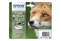 Epson T1285 Renard - Pack de 4 - noir, cyan, magenta, jaune - cartouche d