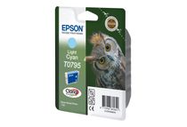 Epson T0795 - 11 ml - lichtcyaan - origineel - blister - inktcartridge - voor Stylus Photo 1500, P50, PX650, PX660, PX710, PX720, PX730, PX800, PX810, PX820, PX830