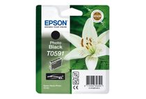Epson T0591 - 13 ml - fotozwart - origineel - blister - inktcartridge - voor Stylus Photo R2400