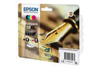 Epson 16XL Multipack - 4 - XL - zwart, geel, cyaan, magenta - origineel - blister - inktcartridge - voor WorkForce WF-2010, 2510, 2520, 2530, 2540, 2630, 2650, 2660, 2750, 2760
