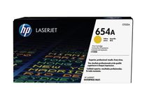 HP 654A - Geel - origineel - LaserJet - tonercartridge (CF332A) - voor Color LaserJet Enterprise M651dn, M651n, M651xh; Color LaserJet Managed M651dnm, M651xhm