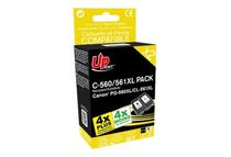 UPrint C-560XL/C-561XL - 2 - zwart, kleur (cyaan, magenta, geel) - gereviseerd - inktcartridge (alternatief voor: Canon CL-561XL, Canon PG-560XL)