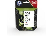 HP 304 - pack de 2 - noir, cyan, magenta, jaune - cartouche d
