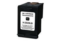 UPrint H-302XLB - zwart - compatible - gereviseerd - inktcartridge (alternatief voor: HP 302XL, HP F6U68AE)
