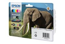 Epson 24XL Elephant - Pack de 6 - noir, cyan, magenta, jaune, cyan clair, magenta clair - cartouche d