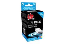 UPrint E-71 - 4 - zwart, geel, cyaan, magenta - gereviseerd - inktcartridge (alternatief voor: Epson T0715, Epson T0895)