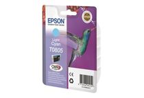 Epson T0805 - 7.4 ml - lichtcyaan - origineel - blister - inktcartridge - voor Stylus Photo P50, PX650, PX660, PX700, PX710, PX720, PX730, PX800, PX810, PX820, PX830