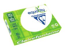 Clairefontaine Equality - Papier blanc - A3 (297 x 420 mm) - 80 g/m² - 50% recyclé - 500 feuilles