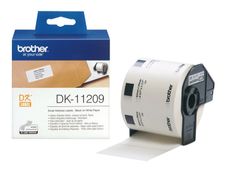 Brother DK-11209 - Ruban d'étiquettes auto-adhésives - 1 rouleau de 800 étiquettes (29 x 62 mm) - fond blanc écriture noire