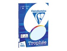 Clairefontaine Trophée - Papier couleur - A4 (210 x 297 mm) - 160 g/m² - 50 feuilles - bleu