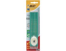 BIC EVOLUTION 650 - Pack de 10 Crayons à papier HB + gomme