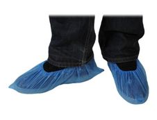 Promosac Médiprotec - 100 couvre-chaussures - Usage unique - En polyéthylène chloré (PEC) - Bleu