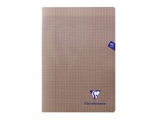 Clairefontaine Mimesys - Cahier polypro A4 (21x29,7 cm) - 96 pages - grands carreaux (Seyes) - noir