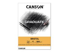 Canson Graduate - Bloc dessin Bristol - 20 feuilles - A3 - 180 gr
