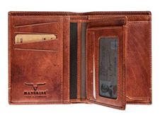 Maverick Montana - Portefeuille RFID - marron - pour 6 cartes de crédit