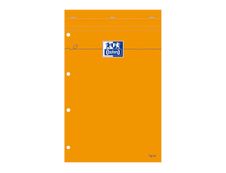Oxford - Bloc notes - A4 + - 160 pages - ligné jaune - 80G - perforé - orange