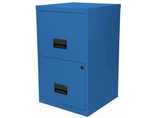 Classeur 2 tiroirs pour dossiers suspendus - 66 x 40 x 40 cm - bleu