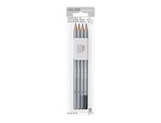 Winsor & Newton Studio Collection - Pack de 4 crayons graphites + 1 gomme - 2B, 4B, 8B, HB