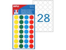 Apli Agipa - 140 Pastilles adhésives - couleur assorties - diamètre 15 mm - réf 100625