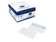 La Couronne - 500 Enveloppes DL 110 x 220 mm - 90 gr - sans fenêtre - blanc - bande auto-adhésive