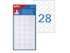 Apli Agipa - 196 Pastilles adhésives - blanc - diamètre 15 mm - réf 111840