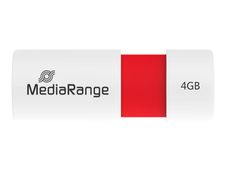 MediaRange - clé USB 4 Go - blanc et rouge